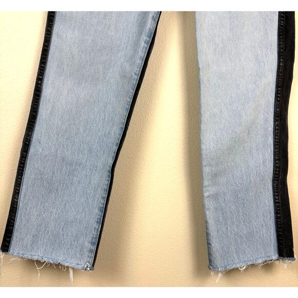 Revice Ex-Boyfriend Jeans Size 27 Harlow Wash Two Tone Raw Hem Button Fly - Picture 8 of 13
